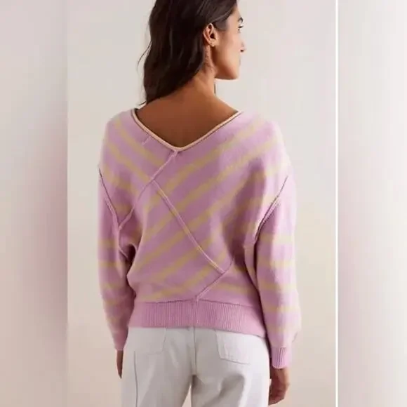 New! Free People‎  We The Free Crossroads Pullover pink sweater, size XS - Picture 2 of 12